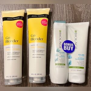 Take All (4 Pcs) Biolage Volume Bloom Set & John Frieda Conditioner
